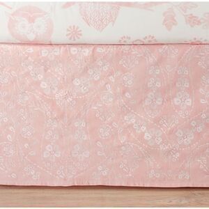 Pottery Barn Kids Mckenna Velvet Crib Skirt Pink